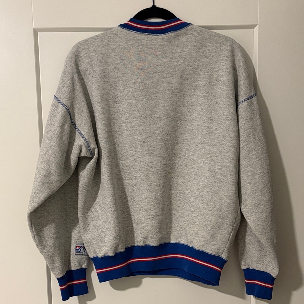 The Game Vintage Buffalo Bills Gray Sweatshirt with Blue and Red Accents - Picture 2 of 3